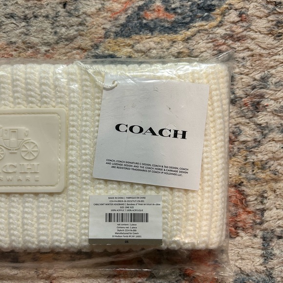 Coach knit headband. Brand new in bag! - Picture 2 of 3